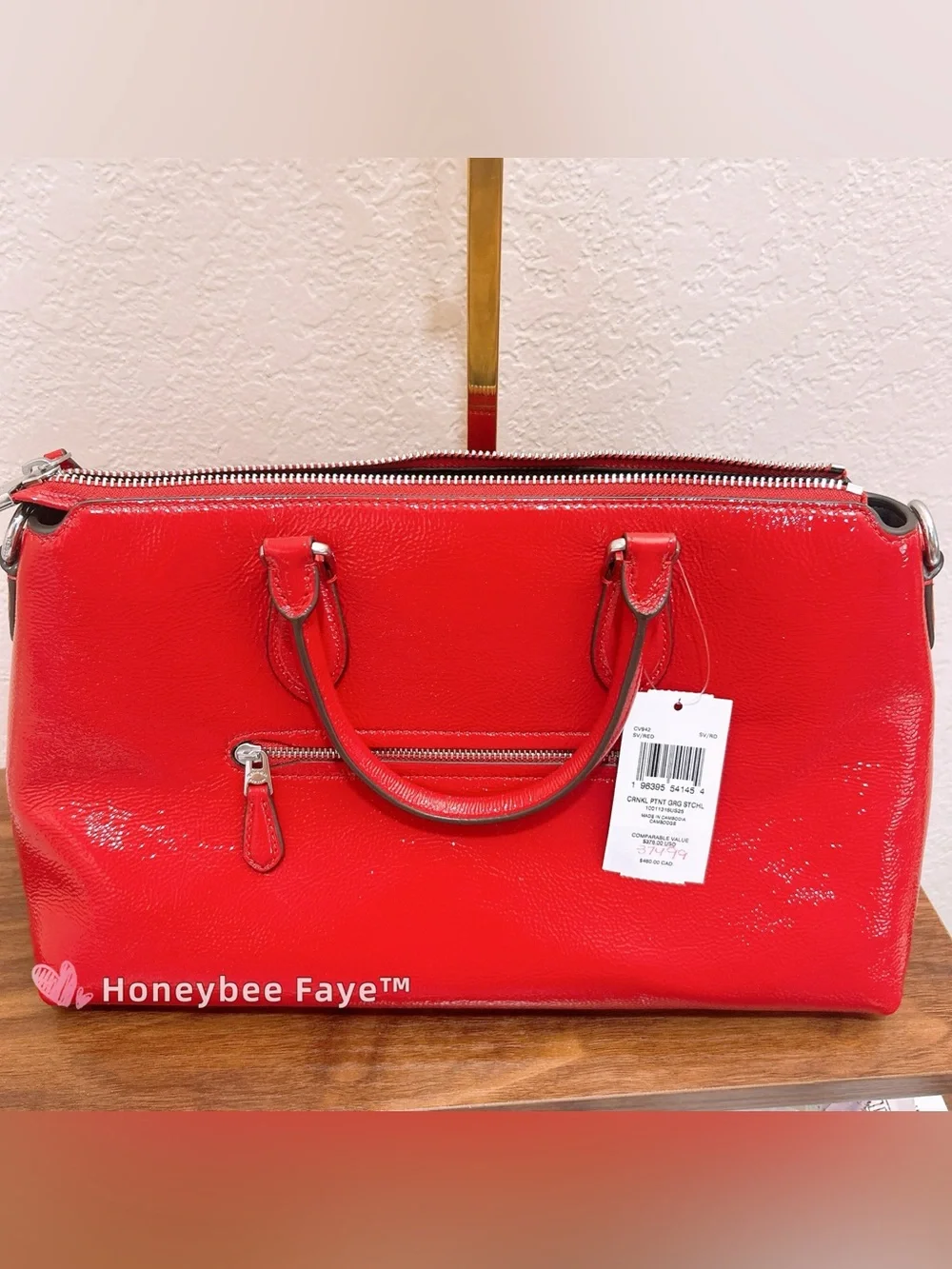 Coach satchel glossy